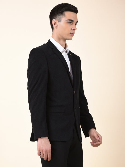 Blazer for Men | Premium Formal Blazer Slim Fit Notched Collar Polyester Fabric Solid Pattern