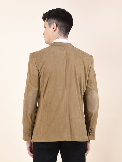 Blazer for Men | Premium Formal Blazer Slim Fit Notched Collar Polyester Fabric Solid Pattern