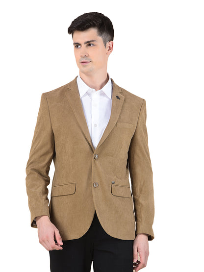 Blazer for Men | Premium Formal Blazer Slim Fit Notched Collar Polyester Fabric Solid Pattern