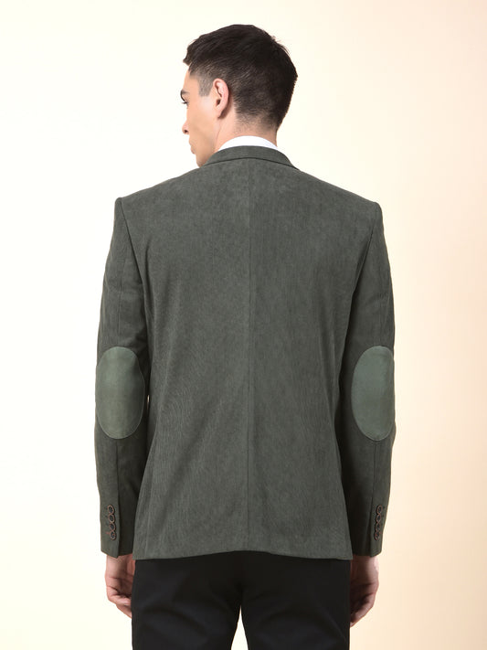 Blazer for Men | Premium Formal Blazer Slim Fit Notched Collar Polyester Fabric Solid Pattern