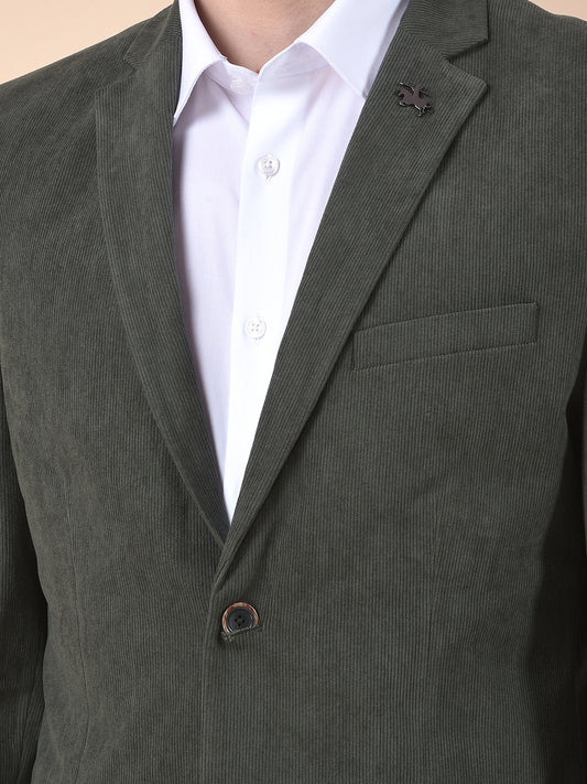 Blazer for Men | Premium Formal Blazer Slim Fit Notched Collar Polyester Fabric Solid Pattern