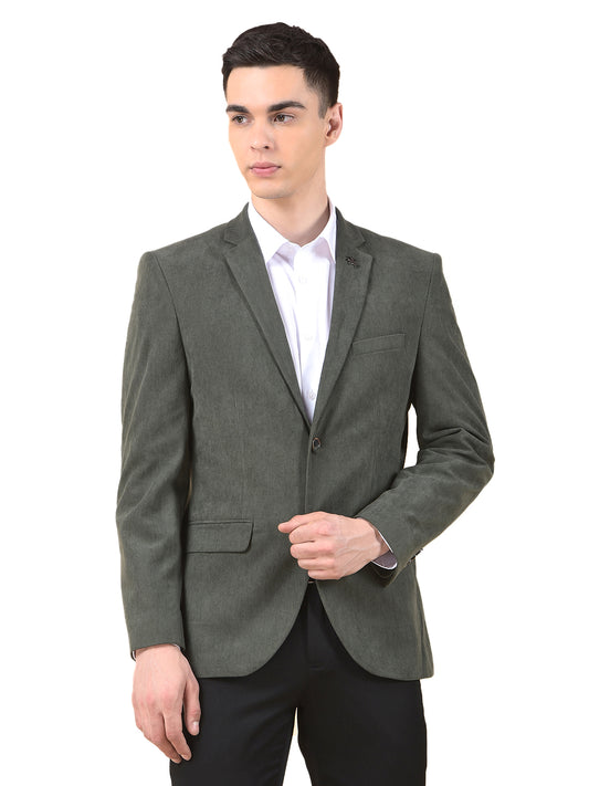 Blazer for Men | Premium Formal Blazer Slim Fit Notched Collar Polyester Fabric Solid Pattern