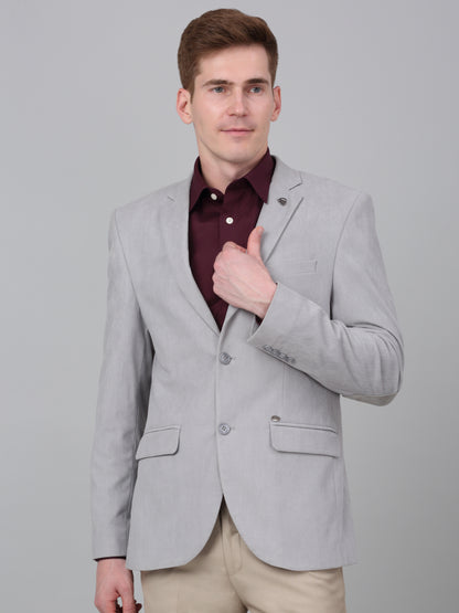 Blazer for Men | Premium Formal Blazer Slim Fit Notched Collar Polyester Fabric Solid Pattern