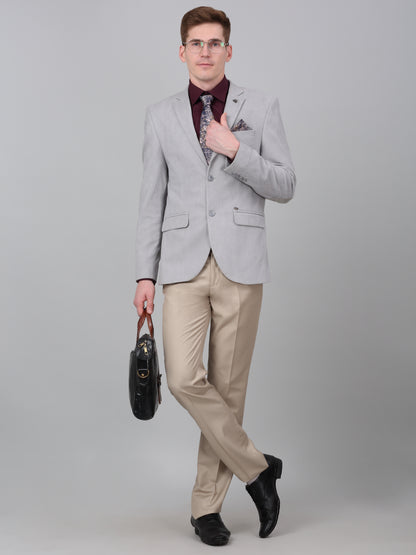 Blazer for Men | Premium Formal Blazer Slim Fit Notched Collar Polyester Fabric Solid Pattern