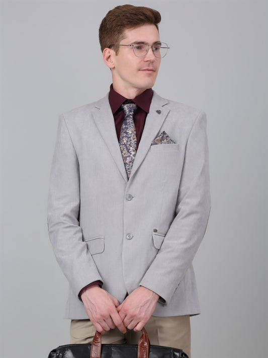 Blazer for Men | Premium Formal Blazer Slim Fit Notched Collar Polyester Fabric Solid Pattern