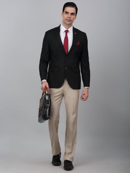 Blazer for Men | Premium Formal Blazer Slim Fit Notched Collar Poly Viscose Fabric Solid Pattern