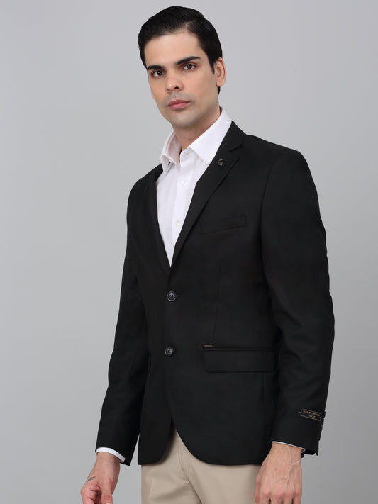 Blazer for Men | Premium Formal Blazer Slim Fit Notched Collar Poly Viscose Fabric Solid Pattern