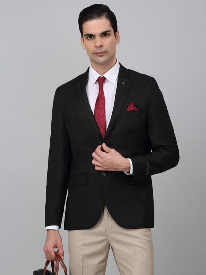 Blazer for Men | Premium Formal Blazer Slim Fit Notched Collar Poly Viscose Fabric Solid Pattern