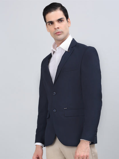 Blazer for Men | Premium Formal Blazer Slim Fit Notched Collar Poly Viscose Fabric Solid Pattern