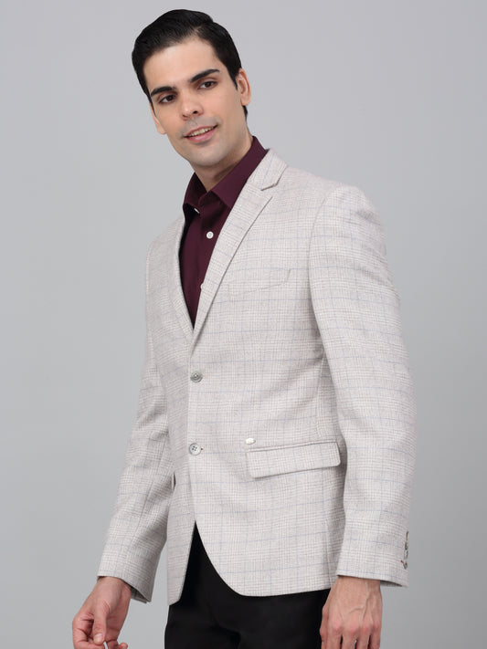 Blazer for Men | Premium Formal Blazer Slim Fit Notched Collar Terry Rayon Fabric Checkered Pattern