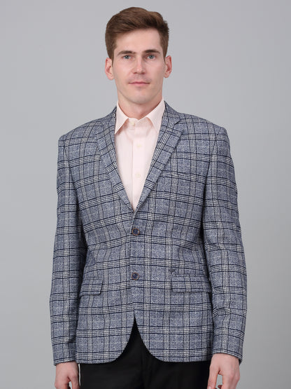 Blazer for Men | Premium Formal Blazer Slim Fit Notched Collar Wool Blend Fabric Checkered Pattern
