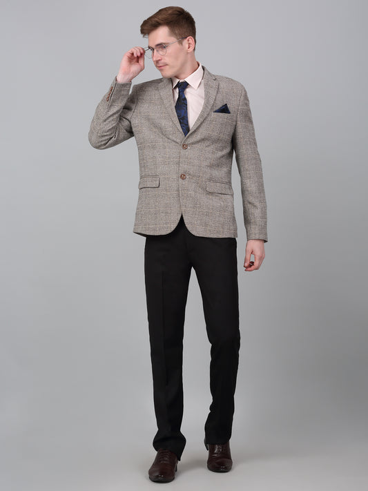 Blazer for Men | Premium Formal Blazer Slim Fit Notched Collar Terry Rayon Fabric Checkered Pattern