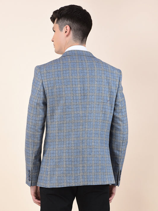 Blazer for Men | Premium Formal Blazer Slim Fit Notched Collar Wool Blend Fabric Checkered Pattern