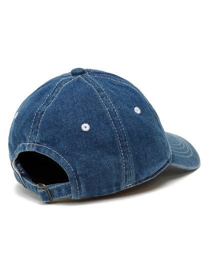 Unisex Denim Blue Medium Fade Fashion Single Side Cap