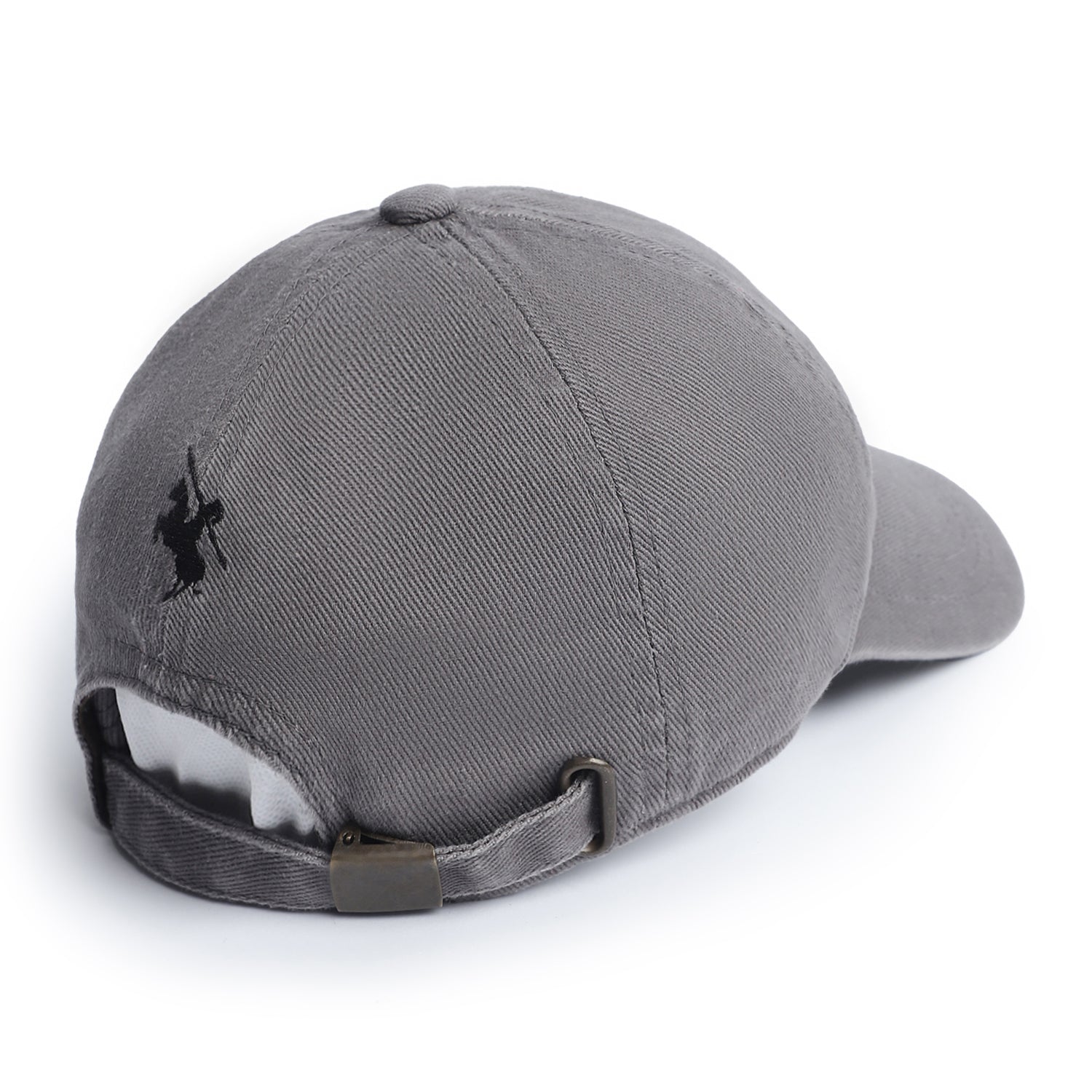 Men Dark Grey Embroidered Cap – Cantabil - Main Image