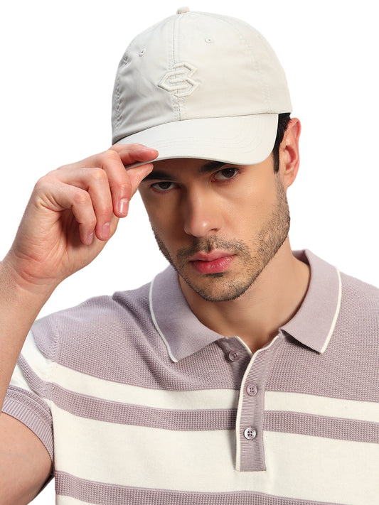 Men's Embroidery Beige Fashion Single Side Casual Cap