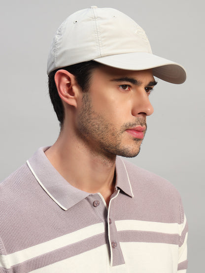 Men's Embroidery Beige Fashion Single Side Casual Cap