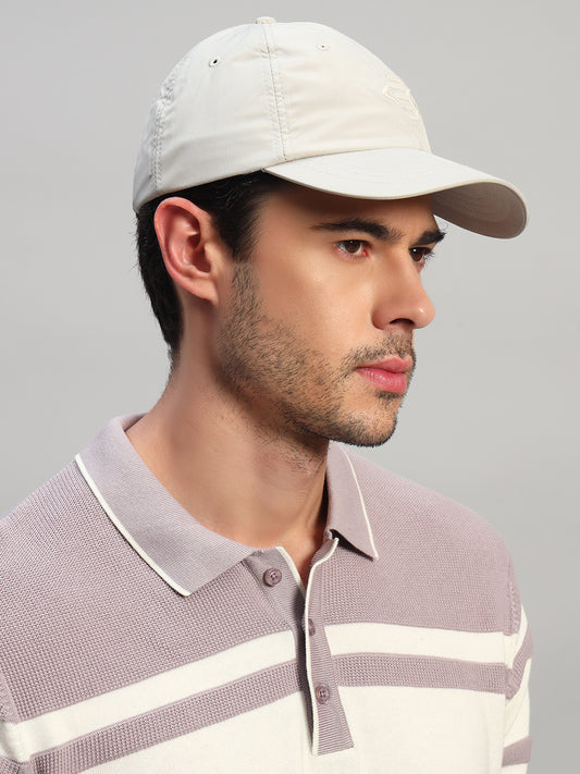 Men's Embroidery Beige Fashion Single Side Casual Cap