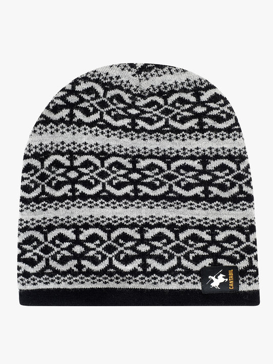 Men's Geometric Print Beanie Cap