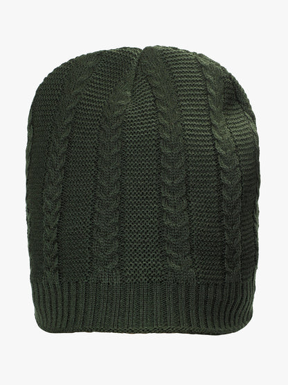 Men's Self Design Beanie Cap