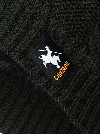 Men's Self Design Beanie Cap