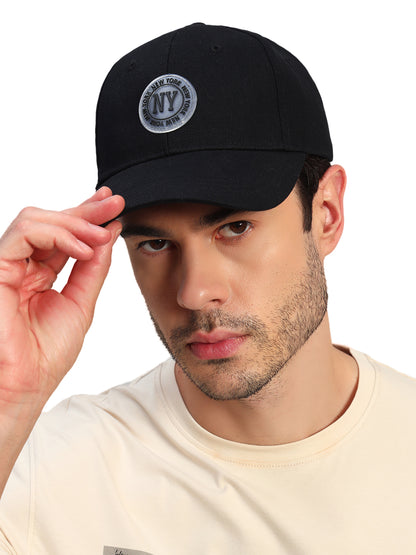 Men's Embroidery Black Fashion Single Side Casual Cap