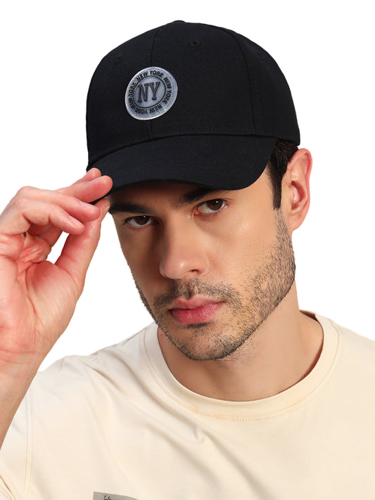 Men's Embroidery Black Fashion Single Side Casual Cap
