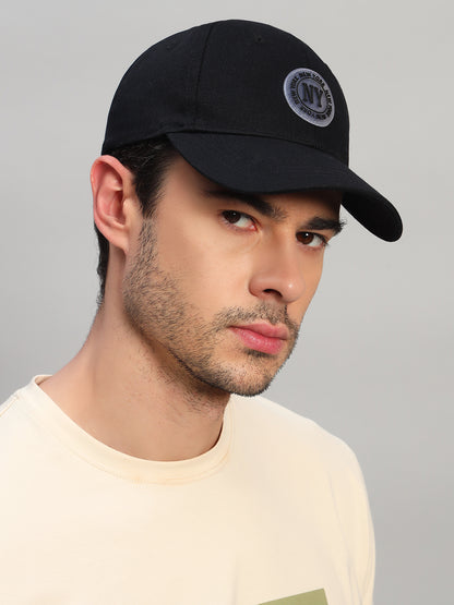 Men's Embroidery Black Fashion Single Side Casual Cap