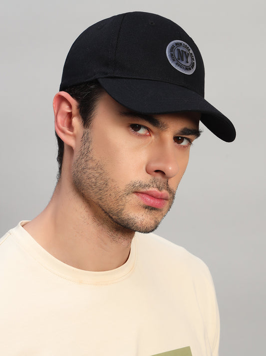 Men's Embroidery Black Fashion Single Side Casual Cap