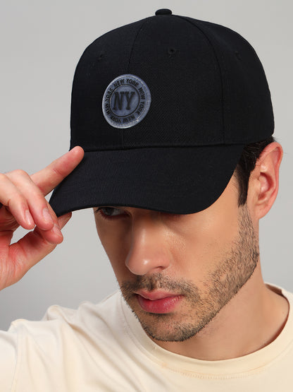 Men's Embroidery Black Fashion Single Side Casual Cap