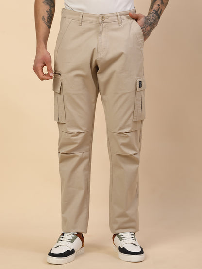 Men Lightweight Cotton Blend Cargo Pants - Straight Fit | Casual & Travel Wear | Cotton Blend