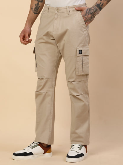 Men Lightweight Cotton Blend Cargo Pants - Straight Fit | Casual & Travel Wear | Cotton Blend