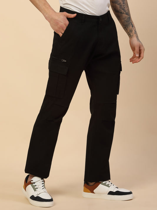 Men Lightweight Cotton Blend Cargo Pants - Straight Fit | Casual & Travel Wear | Cotton Blend