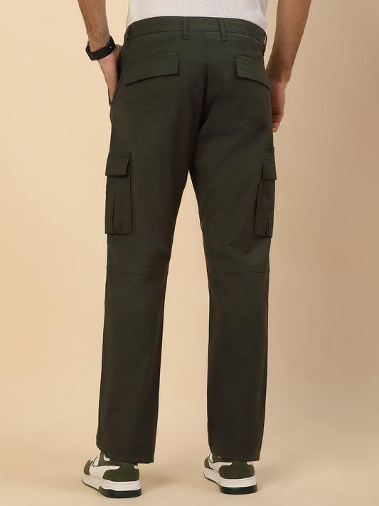 Men Lightweight Cotton Blend Cargo Pants - Straight Fit | Casual & Travel Wear | Cotton Blend