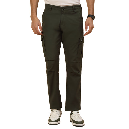 Men Lightweight Cotton Blend Cargo Pants - Straight Fit | Casual & Travel Wear | Cotton Blend