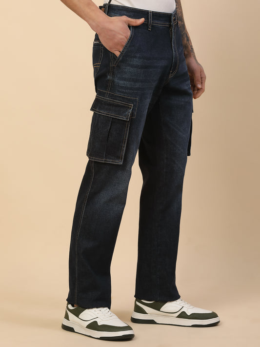 Men Lightweight Polycotton Cargo Pants - Straight Fit | Casual & Travel Wear | Polycotton