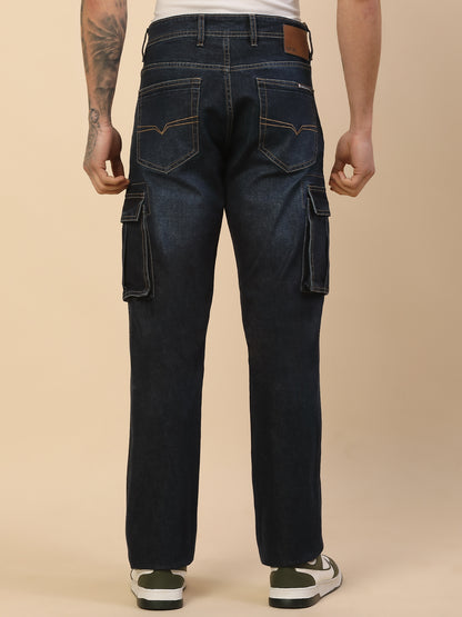 Men Lightweight Polycotton Cargo Pants - Straight Fit | Casual & Travel Wear | Polycotton