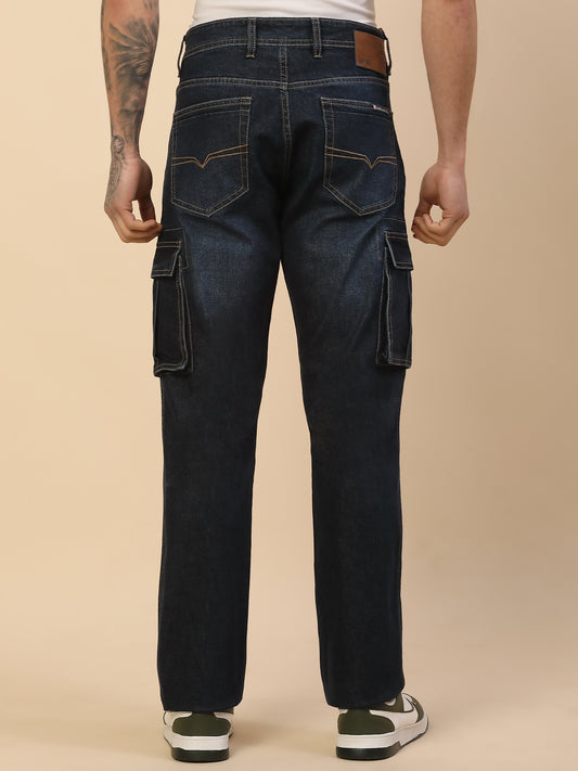 Men Lightweight Polycotton Cargo Pants - Straight Fit | Casual & Travel Wear | Polycotton