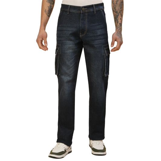 Men Lightweight Polycotton Cargo Pants - Straight Fit | Casual & Travel Wear | Polycotton