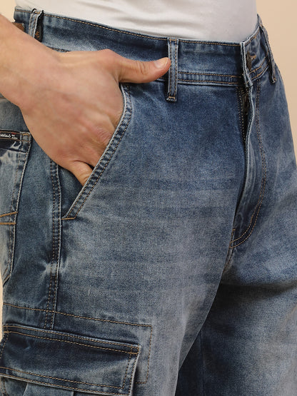 Men Lightweight Polycotton Cargo Pants - Straight Fit | Casual & Travel Wear | Polycotton