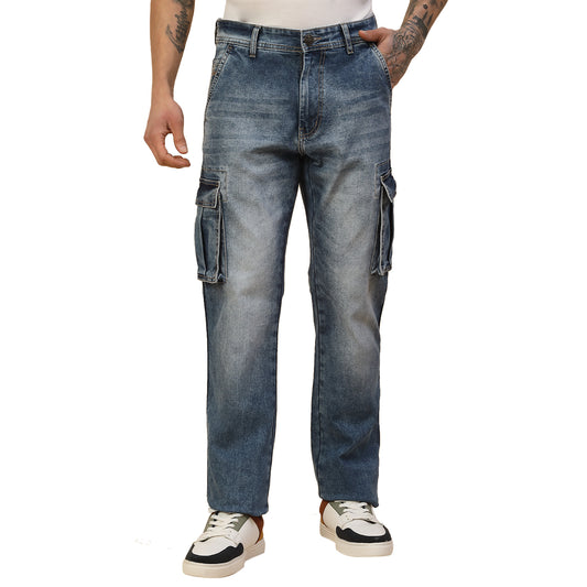 Men Lightweight Polycotton Cargo Pants - Straight Fit | Casual & Travel Wear | Polycotton