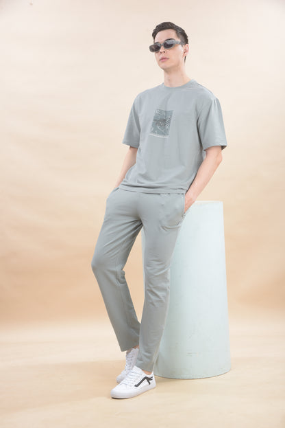Track Pants for Men l Breathable & Soft with Color Fastness Regular Fit Poly Cotton Solid Pattern Drawstring Closure