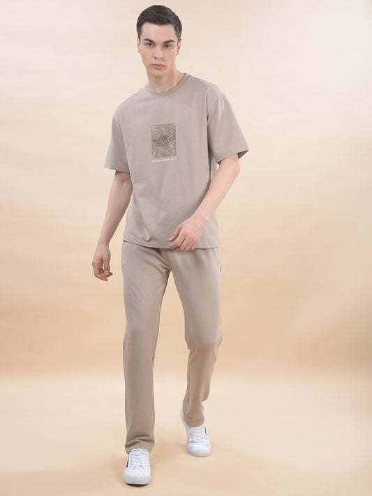 Track Pants for Men l Breathable & Soft with Color Fastness Regular Fit Poly Cotton Solid Pattern Drawstring Closure