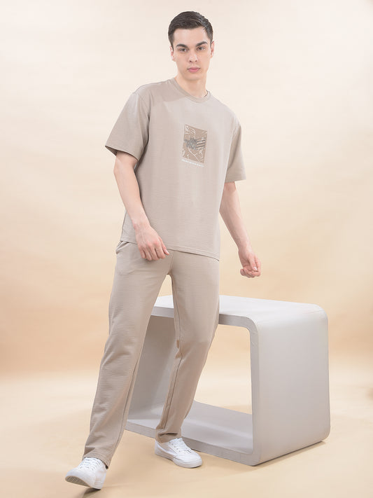 Track Pants for Men l Breathable & Soft with Color Fastness Regular Fit Poly Cotton Solid Pattern Drawstring Closure