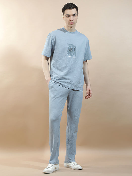 Track Pants for Men l Breathable & Soft with Color Fastness Regular Fit Polycotton Self Design Pattern Drawstring Closure