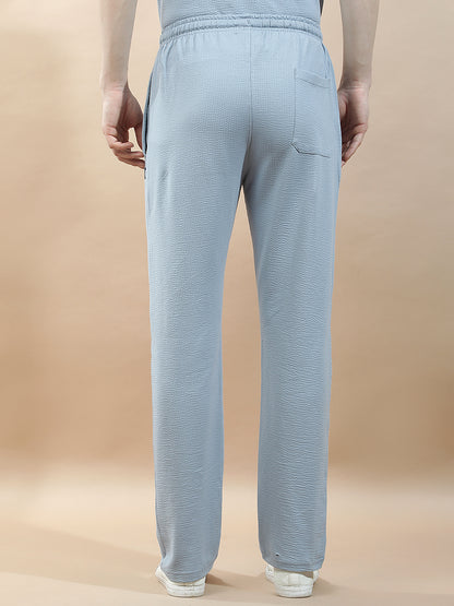 Track Pants for Men l Breathable & Soft with Color Fastness Regular Fit Polycotton Self Design Pattern Drawstring Closure