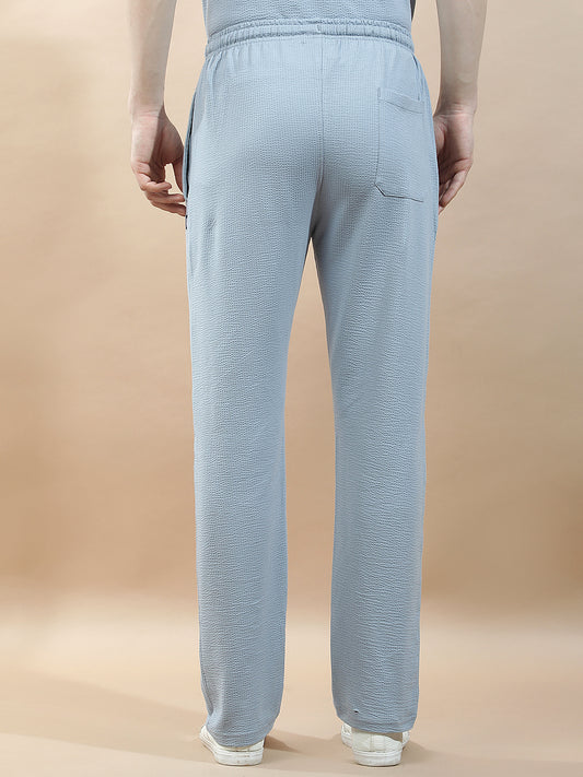 Track Pants for Men l Breathable & Soft with Color Fastness Regular Fit Polycotton Self Design Pattern Drawstring Closure