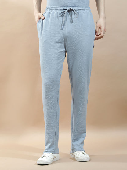 Track Pants for Men l Breathable & Soft with Color Fastness Regular Fit Polycotton Self Design Pattern Drawstring Closure
