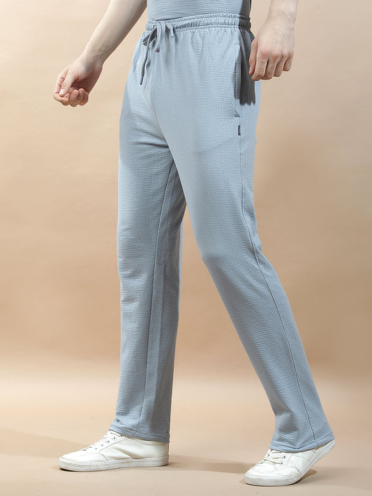 Track Pants for Men l Breathable & Soft with Color Fastness Regular Fit Polycotton Self Design Pattern Drawstring Closure