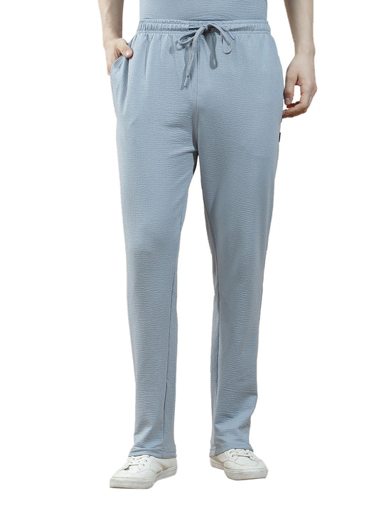 Track Pants for Men l Breathable & Soft with Color Fastness Regular Fit Polycotton Self Design Pattern Drawstring Closure